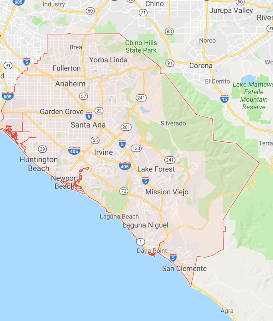 map of orange county